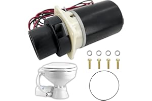 QUENPENGE 37072-0092 Quiet Flush Marine Toilet Pump Kit compatible with Jabsco Quiet Flush Toilets series 37045 37245 37055 37255 37075 37275 12V Toilet Pump Macerator Motor Sub Assembly Kit