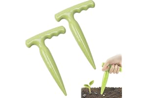 Xiaozuoyue Garden Tools,Seeds,2 Pack Seed Planter Tool, Bulb Planter, 6.69" Bulb Planter Tool, Plastic Dibber Garden Tools fo
