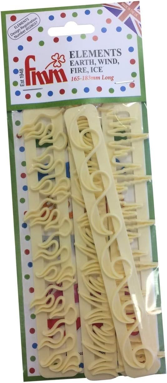 FMM Elements Cutters set of 4 -EARTH, WIND, FIRE & ICE ELEMENTS CUTTER STRIPS