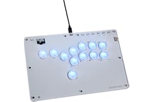 GENERIC Arcade Stick 12 Keys Haute42 Leverless Controller, Controller Street Fight for PC/Ps3/Ps4/Switch/Steam Gaming Keyboard-Supports Hot Swap and SOCD, with DIY RGB