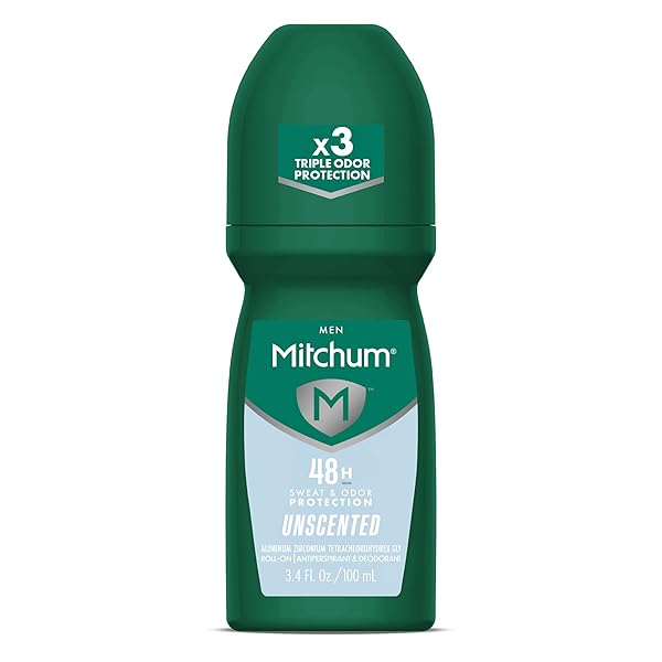 MITCHUM MEN’S ANTIPERSPIRANT DEODORANT, ROLL-ON APPLICATOR, UNSCENTED, 48HR...