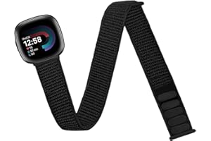 Chinber Nylon Sport Ankle/Arm Band Compatible with Fitbit Versa 4/Fitbit Versa 3 /Fitbit Sense 2/Fitbit Sense Bands,Elastic Nylon Braided Arm Strap Replacement Ankle band for Women Men