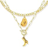 Qoncosy Western Cowboy Boot Necklaces for women,Western Cowgirl Necklace Set with Hat and Boot Pendants, Gold Plated Layered Cowboy