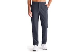 Libin Men's Golf Pants Classic Fit Flat Front Work Dress Pants 29" 31" 33" Stretch Casual Pants Lightweight with Pockets