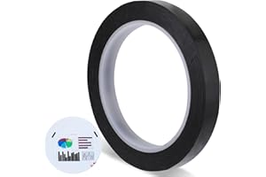 STYQUENZER 217 Feet X 3/8 Inch White Board Tape, Black Graphic Tape Whiteboard Dry Erase Tapes Self Adhesive Artist Thin Black Tapes for Dry Erase Board DIY Art, Chart Line Grid Marking Tapess