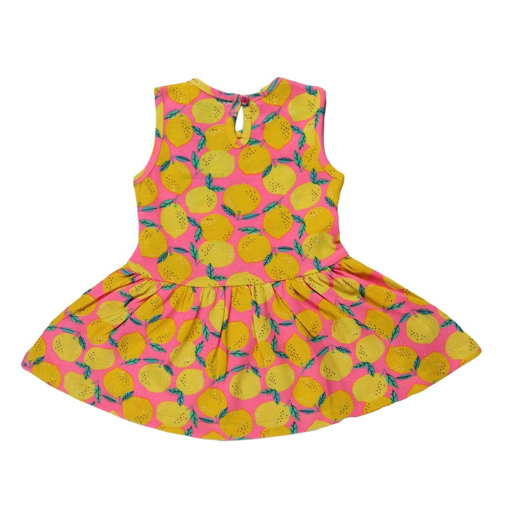 Buy Hopscotch Cucumber Baby Girls Cotton Fruit Print Sleeveless Dress