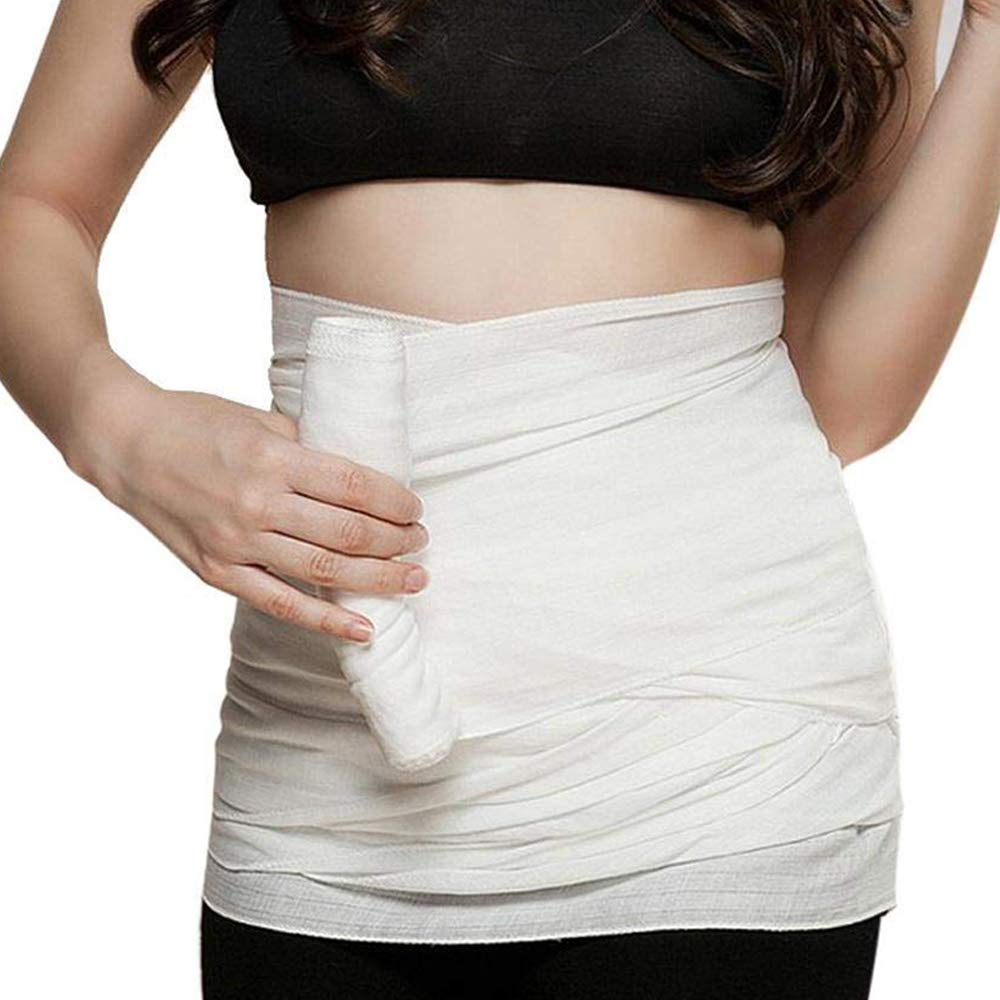 12m Postnatal Belly Wrap Cotton Gauze Band Postpartum Support Shapewear