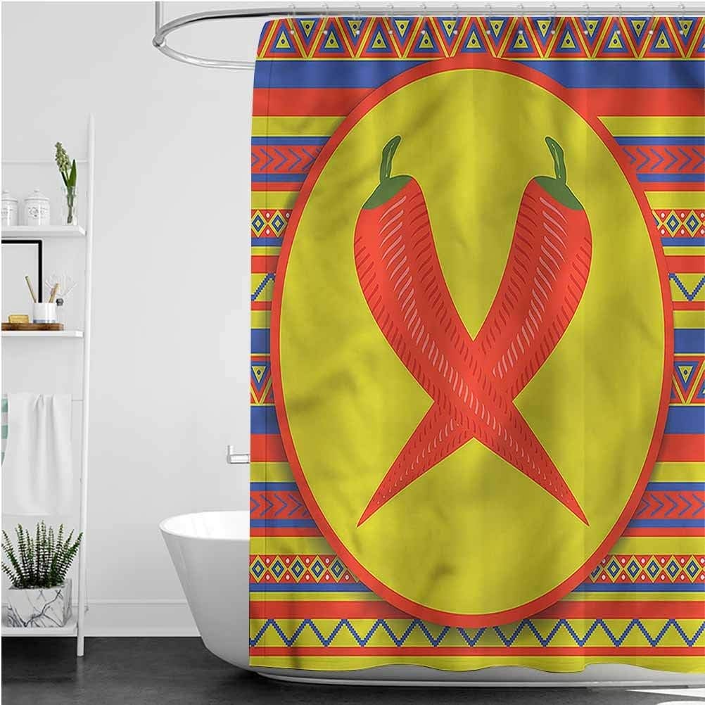 Interestlee Mexican Custom Shower Curtain Two Red Chili