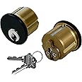 Brass Mortise Cylinder Lock，Commercial storefront Door Lock Mortise cylinders Compatible with Adams Rite, Kawneer, and Vistawall deadbolts. Comes in Black, 2-Pack ，with Matching Keys.
