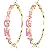 Boderier Thanksgiving Christmas Hoop Earrings Pumpkin Turkey Gold Hoops Holiday Thanksgiving Christmas Gifts for Women