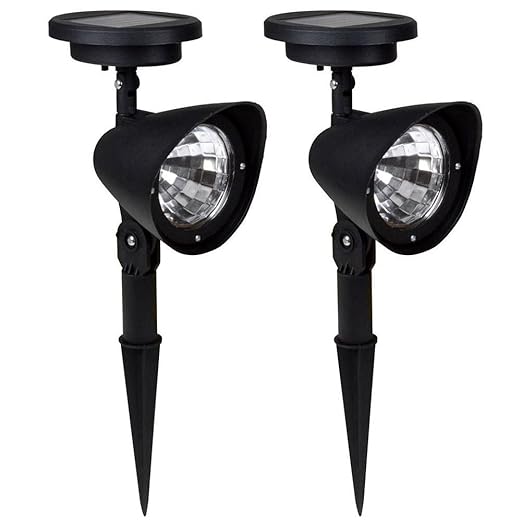 BEBIG 2pcs 3LED Solar Power Spot Lights Outdoor Landscape Garden Lawn Path Lamps