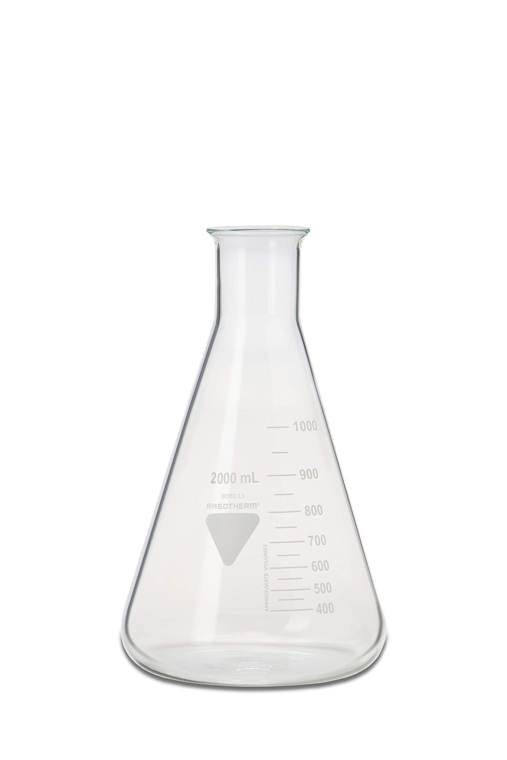 RASOTHERM Erlenmeyer Flask, Narrow Neck (Boro 3.3), 2000 ml