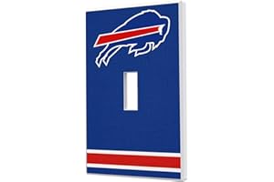 STRATEGIC PRINTING Buffalo Bills Stripe Single Toggle Light Switch Plate