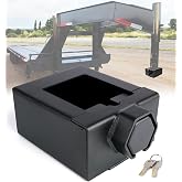 Aupar Patent-Designed Gooseneck Trailer Lock - Fit Most 7-Inch Bottom Plate Couplers, Heavy Duty Lock for Square & Round Trai