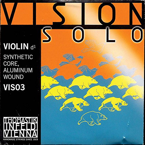 Thomastik-Infeld VISO3 Vision Solo Violin Strings, Single D String, 4/4 Size, Synthetic Core, Aluminum Wound