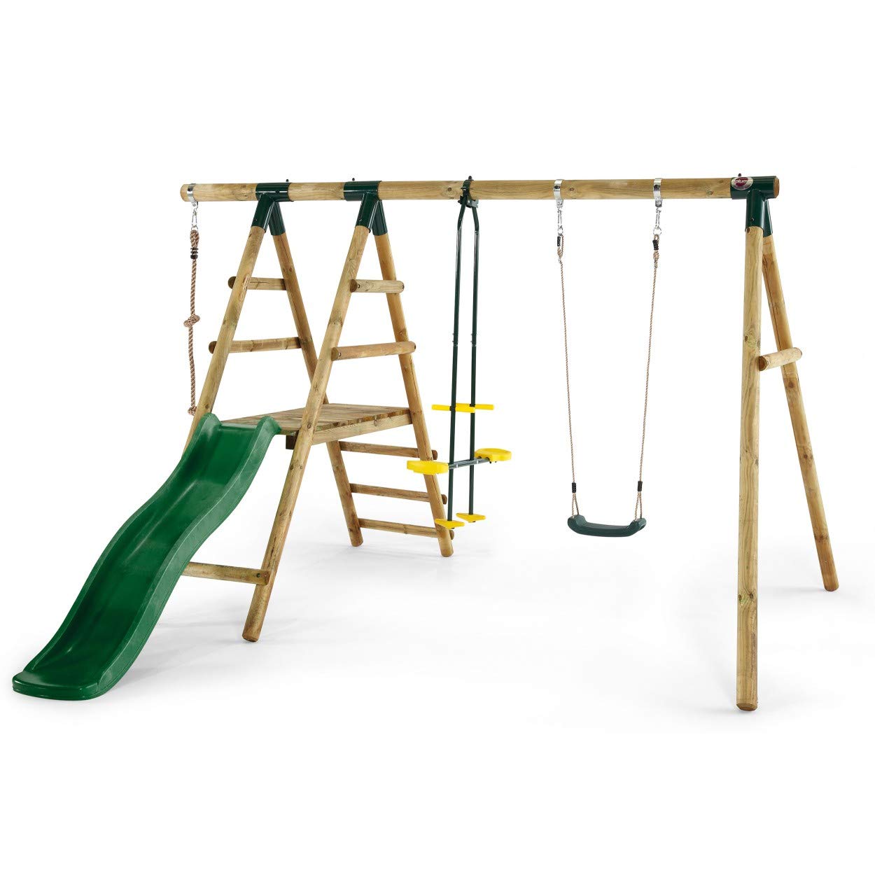 wooden garden swing set and climbing frame