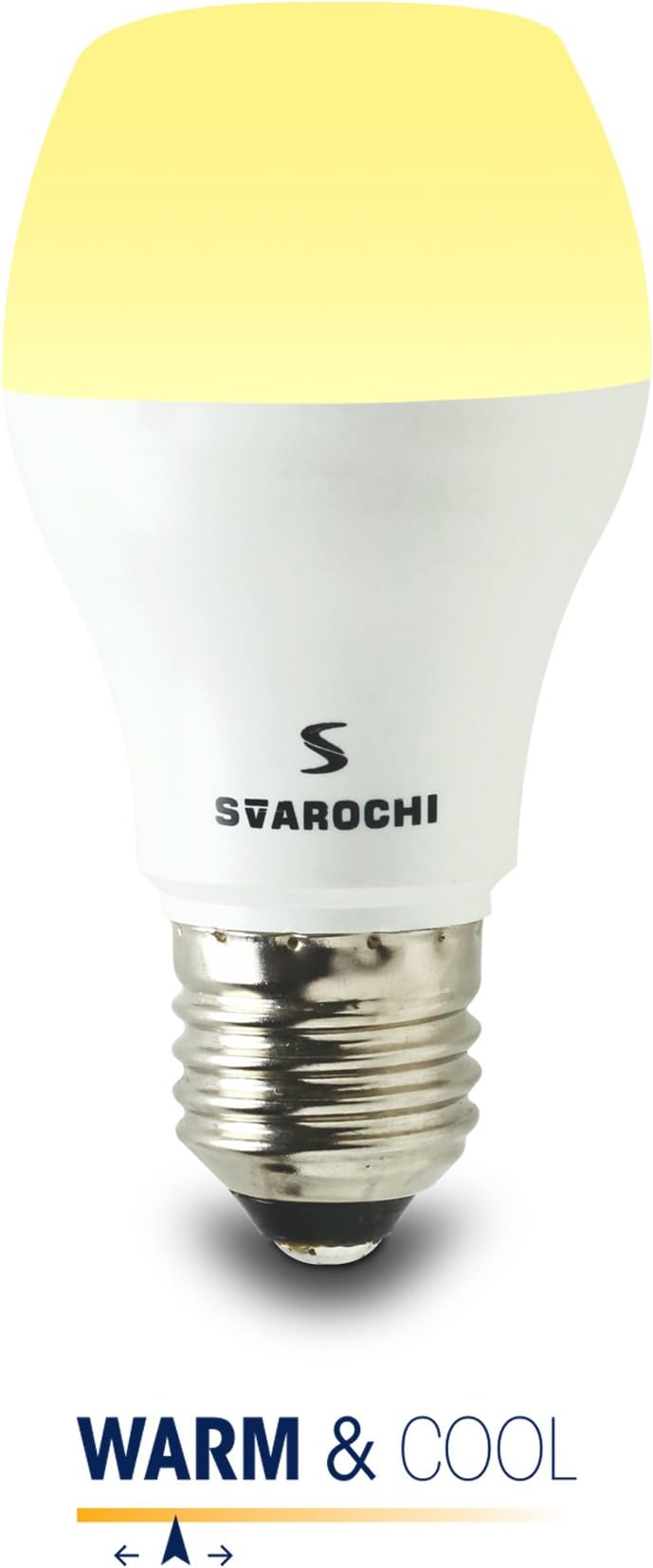 Svarochi 12W LED Lights E27 App Operated Warm and Cool Light (Yellow and White)