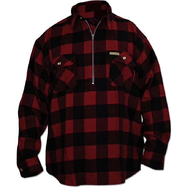 Amazon.com: Hickory Shirt Co. Buffalo Plaid Classic 1/2 Zip