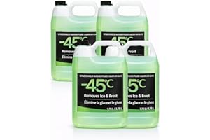 Windshield Washer Fluid -45°C, Ice & Frost Removal, (4 Pack * 3.78L Each) Anti-Freeze For Cars Windshields