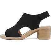 Soda Lovely ~ Women Peep Toe Slingback Low Heel Sandal