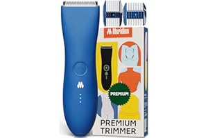 MERIDIAN The Trimmer Premium - Body Hair Trimmer & Electric Shaver for Men and Women for Pubic Hair, Chest, Legs & Bikini Line, Waterproof & Rechargeable, Ocean