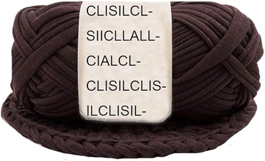 Amazon Com Clisil Diy Hand Knit Woven Yarn Coffee Brown T Shirt