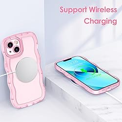 Anuck for iPhone 13 Case Wavy Edge Clear Back