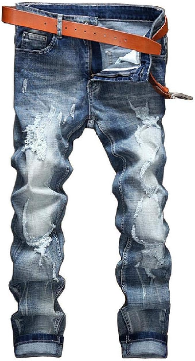 N\P Männer Stretch Jeans Hellblaue Jeans Männer Frühling und Sommer Marke Männer Casual Revers