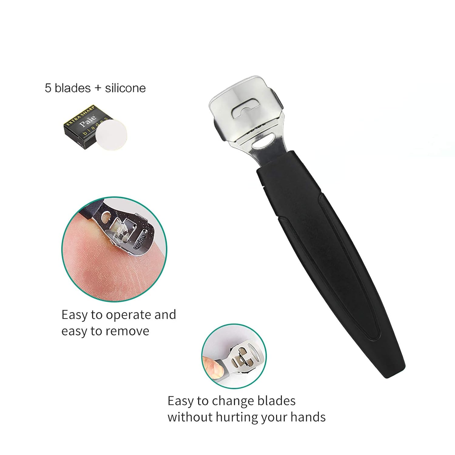 Pedicure Kit Foot File Rasp, Professional Pedicure Tool Set-Removing Hard/Cracked/Dead Skin Callus Corn Remover Foot Scraper, Stainless Steel Foot Care Tools for Men Women Gift : Beauty