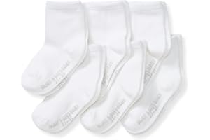 Burt's Bees Baby Baby Girls' Ankle Socks with Non-Slip Grips (6-Pack)