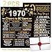 2PCS 50th Birthday Decorations or Wedding Anniversary Poster Birthday Gifts Party Decorations Supplies Women Men Souvenir Cardstock 8x10 Back-in-1970 Sign [Unframed]