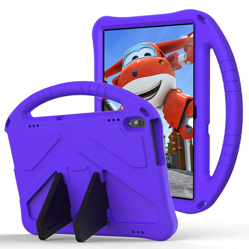 Tading Kids Case for Lenovo Tab M10/P10, Children Friendly EVA Foam Protective Stand Handle Cover Case for Lenovo Tab M10(TB-X605L/X605F) /M10 HD(X505L/X505F) [Not for M10 HD 2nd Gen X306F] - Purple