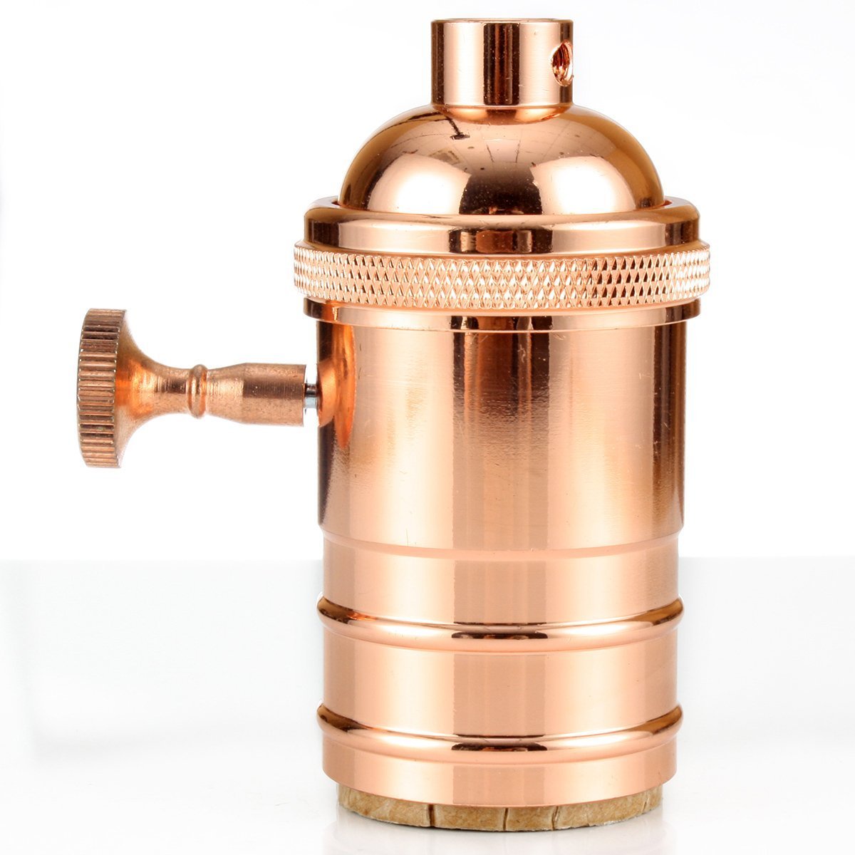 4 X E27 di Rame Retro Antico Con Interruttore Socket Screw Edison Luce della Lampada a Sospensione Holder (Rosa Golden)