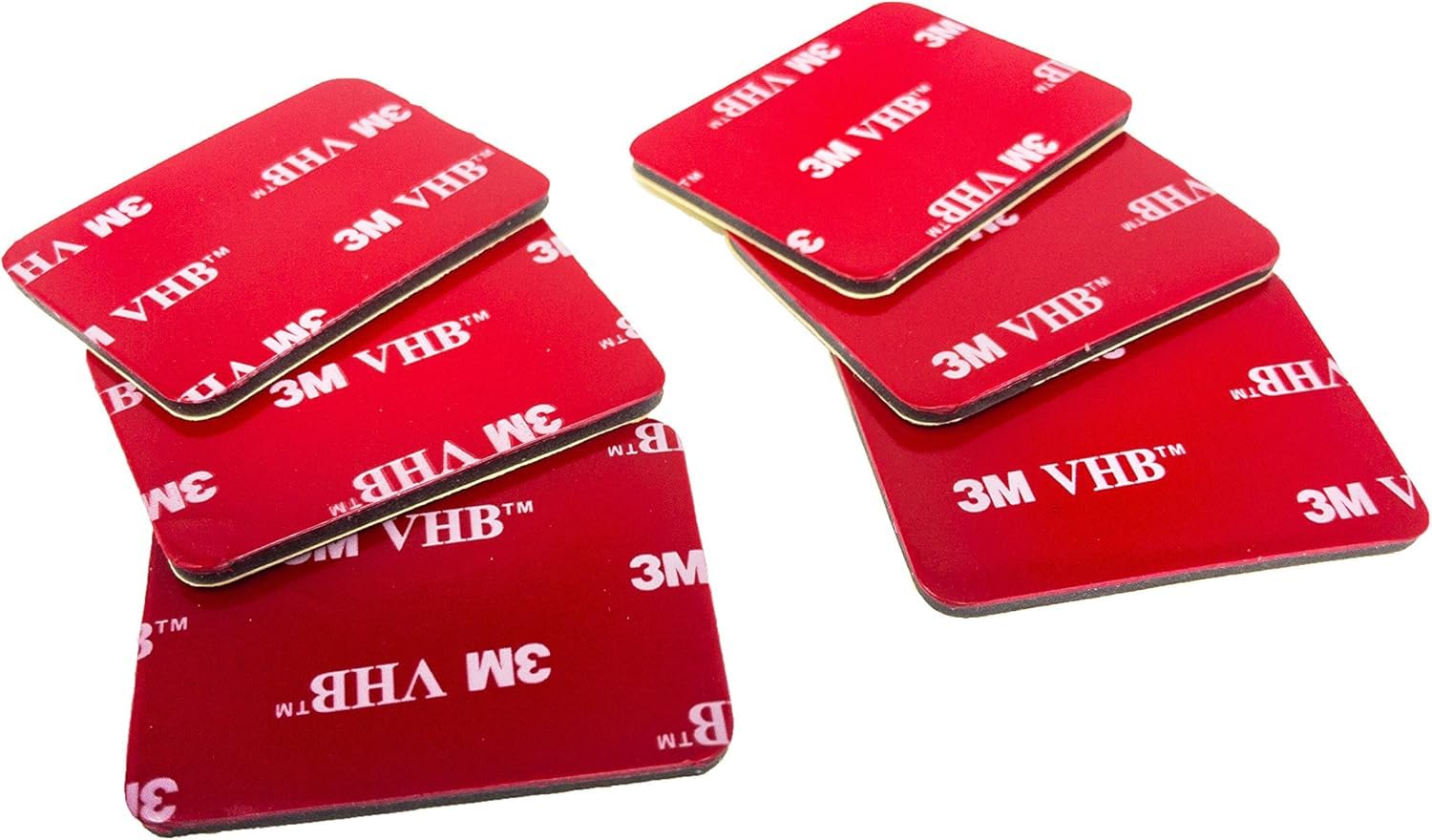 Neutrade 3M VHB Double Sided Sticky Pads Compatible with GoPro Helmet Mounts, Nextbase Dashcam Spare Replacement Set of adhesive pads (Pack of 6)