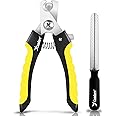 Candure Dog Nail Clippers for Pet Grooming - Professional Cat Nail Trimmers Suitable for Small to Medium Breeds with a Safety Guard & Nail File