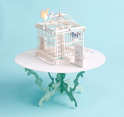 Cage à Oiseaux à écran écran 3d Pop Up Cartes Danniversaire