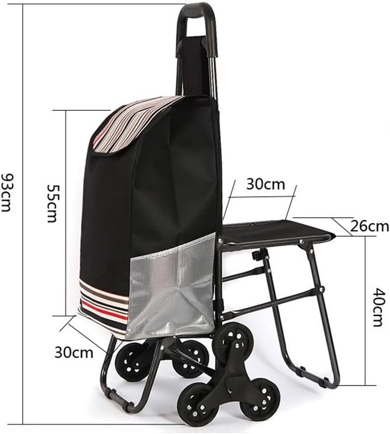 MS Trolley Senior People Supermarket Shopping Cart Trolley Climb Stairs