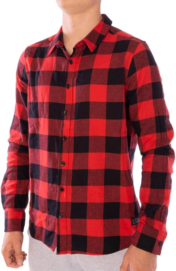 Camicia A Quadri In Flanella Upton - Colletto Abbottonato - Foto 4