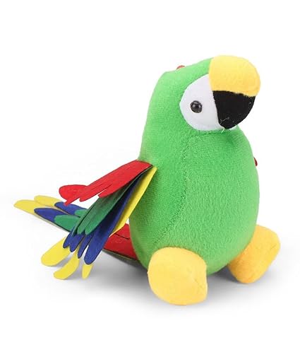 Tickles Green Parrot Stuffed Soft Plush Toy 20 cm