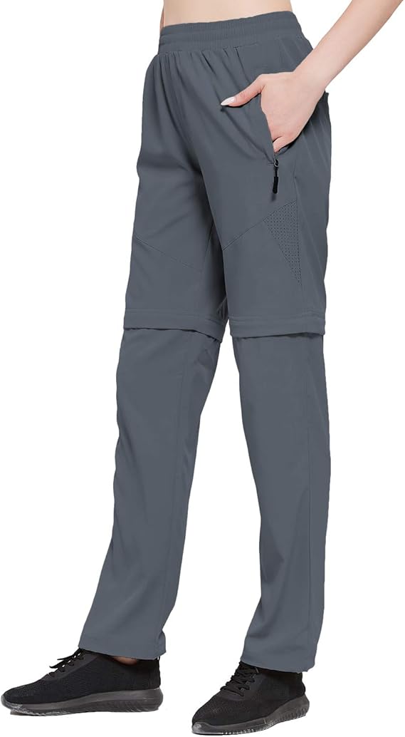 DEMOZU Women's Convertible Hiking Pants Lightweight Quick Dry Zip Off