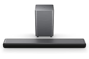 TCL S55H S Class 2.1 Channel Sound Bar with Dolby Atmos, DTS Virtual:X, Wireless Subwoofer, Bluetooth Music Streaming, and Au