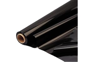 CMFYHM Black Cellophane Wrap Roll,Colorful Cello 34 In Wide X 100 Ft Long, Translucent Colored Cellophane Wrapping Paper for Gift Baskets Wrap, Treats, Holiday, DIY Arts Crafts Decoration (Black)