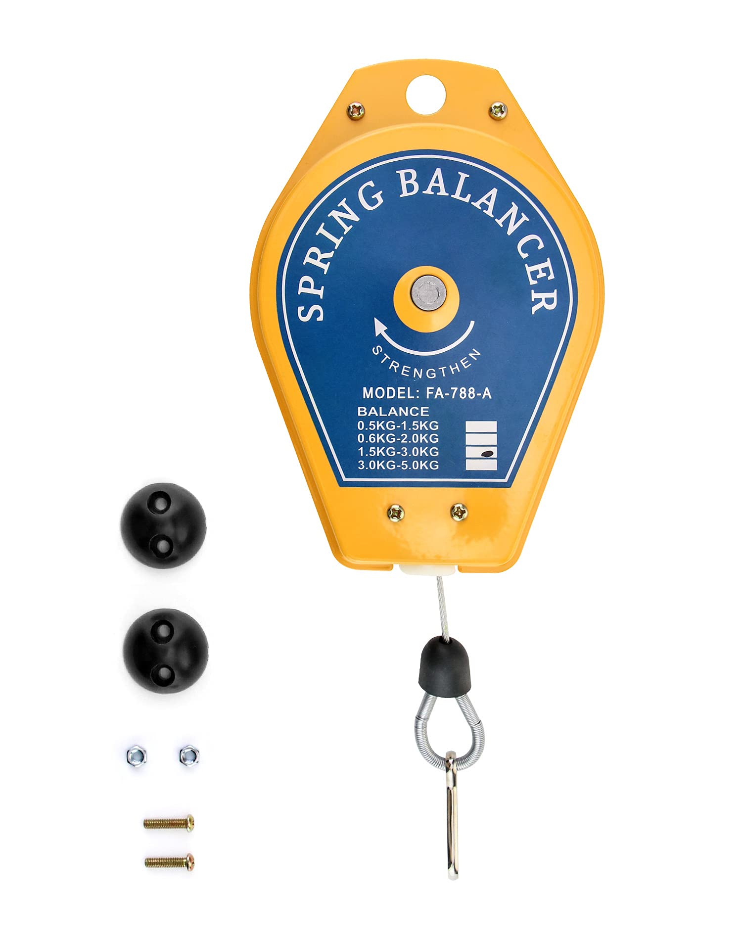 QWORK® Spring Balancer, 1.5-3kg Retractable Hanging Tool Holder Hanger for Assembly line