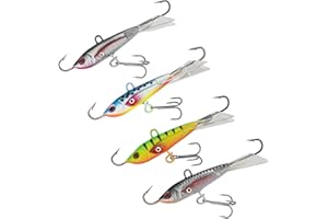 THKFISH Ice Fishing Jigs Ice Fishing Lures Ice Fishing Gear for Crappie, Panfish, Walleye, Bluegill Vertical Jigs Kit Ice Fishing Tackle 4PCS/8PCS 10g(0.35oz) 18g(0.63oz)