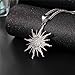U7 Brand 2017 Big Flower Charm Necklace Rhinestone Crystal 18K Gold Plated Chain & Big Sun Flower Pendant for Women/Men