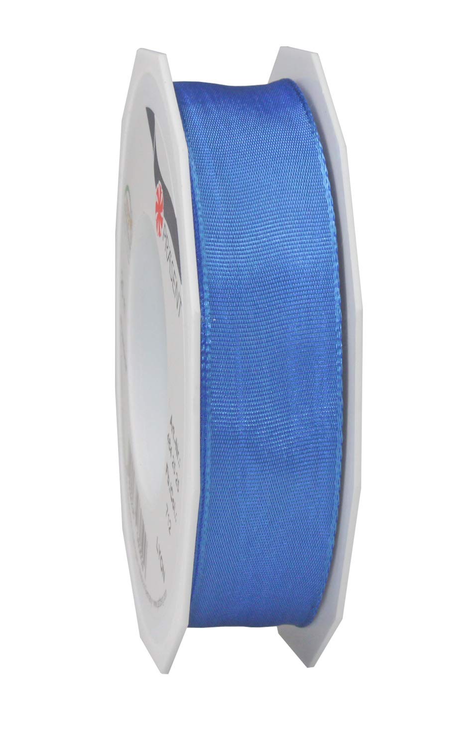 Präsent - Lyon Wired Taffeta Ribbon Indigo 25 mm Width, 25 m Length