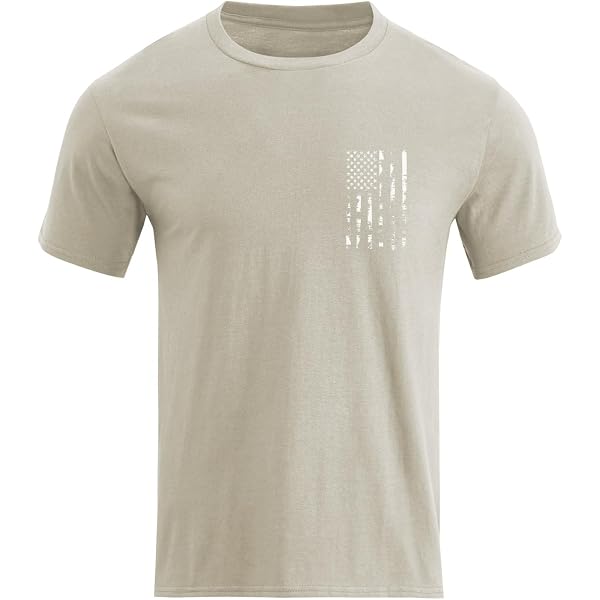 H HYFOL Men's USA Flag Graphic T-Shirt - 100% Cotton, Short Sleeve, Patriotic Tee