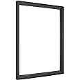 MCS Canvas Float Frames 18x24 Frame, Black Frame for Finished Canvases, Vertical & Horizontal Wall Hanging Large Frame with Adhesive for Canvas Paintings (1-Pack)