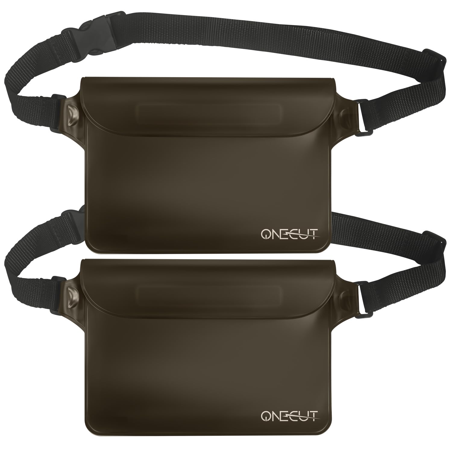 2 Pack Waterproof Pouch, IPX8 Screen Touch sensitive Waterproof Dry Bag with Adjustable Waist Strap Keep Phone & Valuables Dry for Swimming Kayaking Boating Fishing Beach Diving Surfing (2pack Gray)