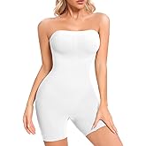 fortix Strapless Shapewear Bodysuit for Women Full Body Shapewear Tummy Control Seamless Snatched Shaper Under Dresses